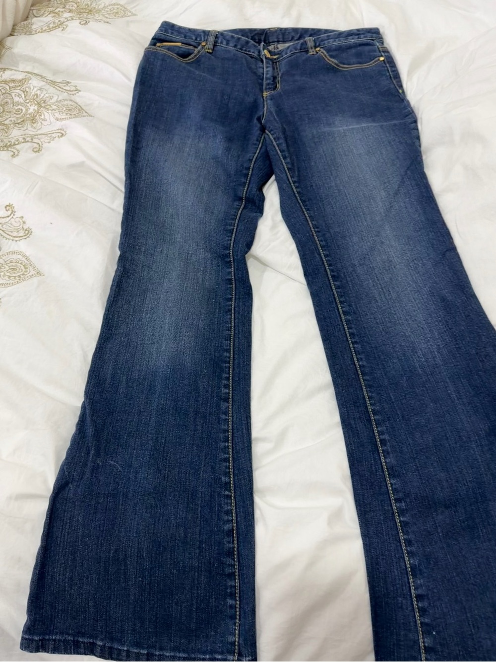 Michael Kors Women's Dark Blue Wide-Leg Jeans